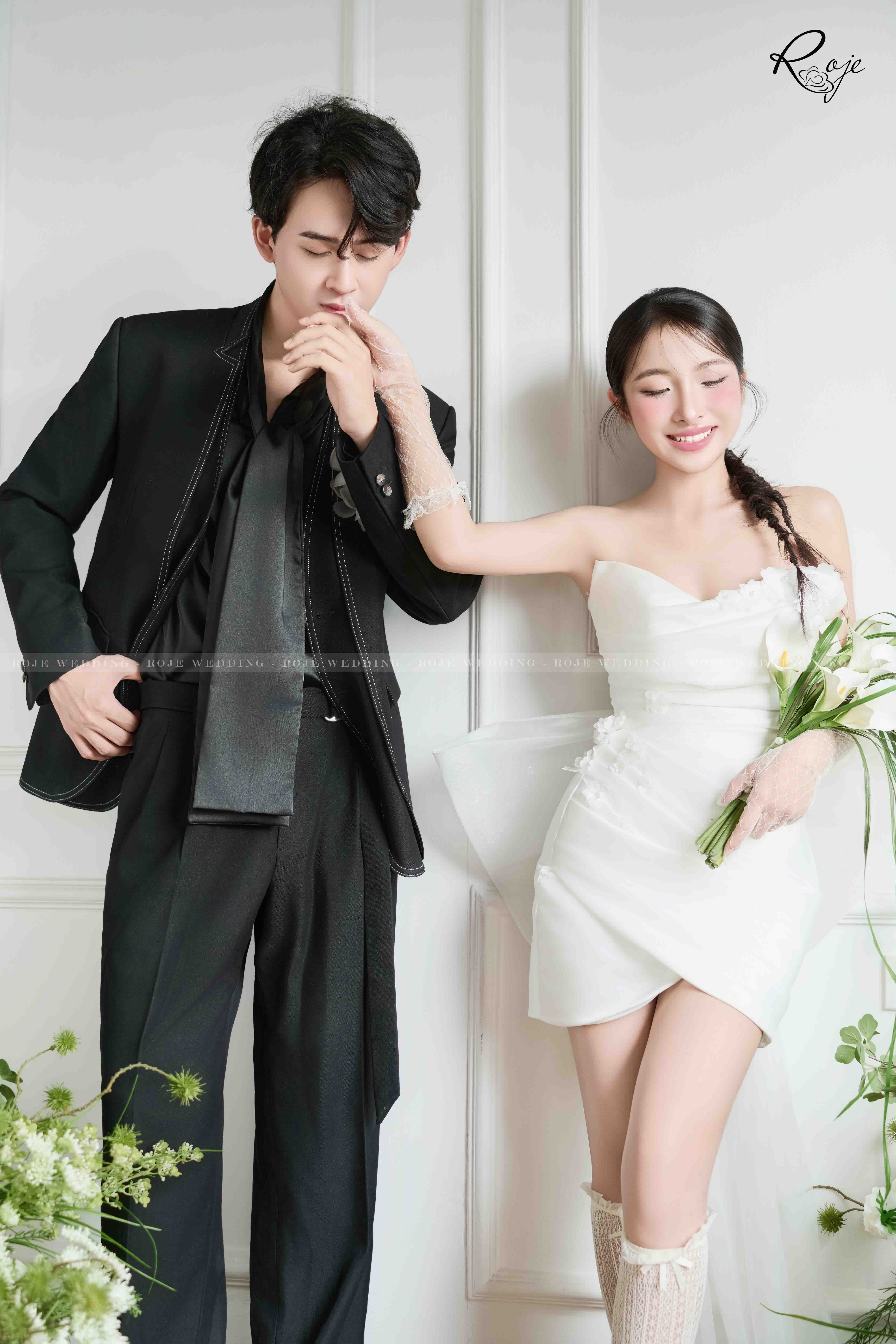 Concept chụp cưới phông trơn Hàn Quốc 5