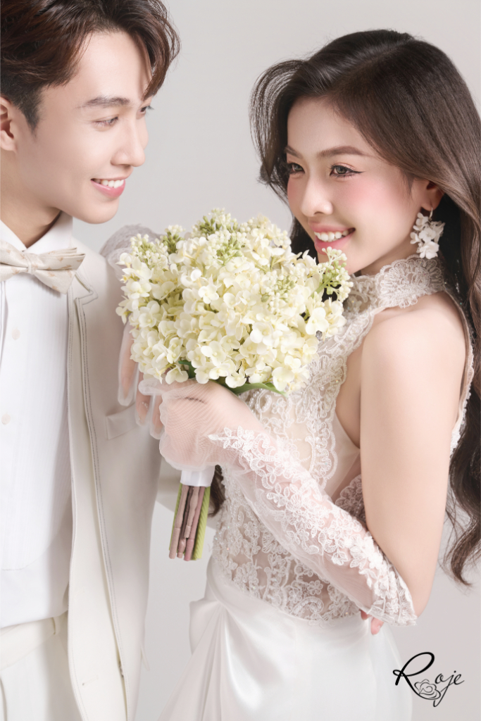 Concept chụp cưới phông trơn Hàn Quốc 4